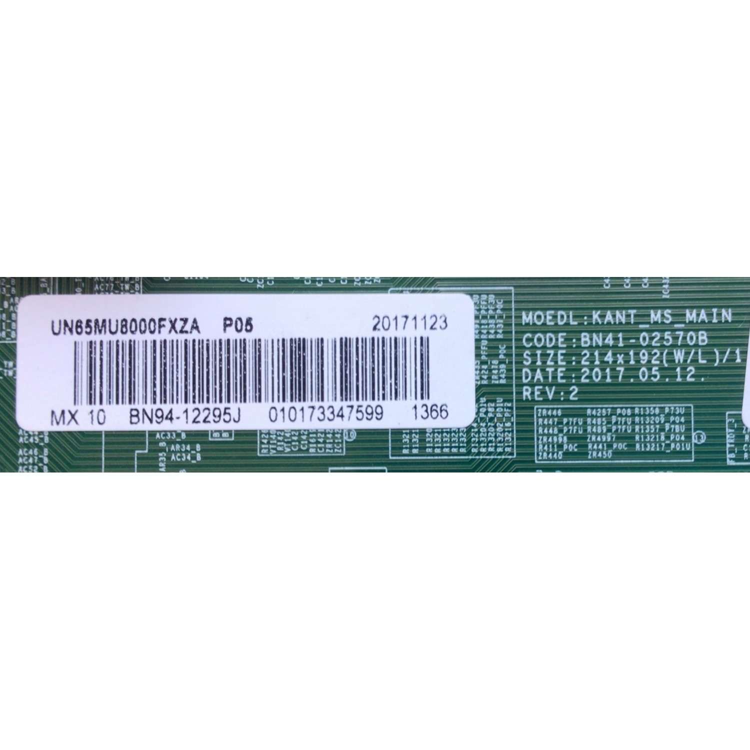 MAIN ORIGINAL PARA SMART TV SAMSUNG / NUMERO DE PARTE BN94-12295J / BN41-02570B / BN9412295J / BN97-13536J / PANEL CY-SM065FLAVAH / DISPLAY T650QVR07.3 / BN96-42074A / MODELO UN65MU8000FXZA / UN65MU8000FXZA AB05	 - Imagen 3